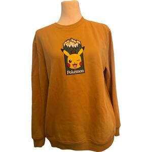 Pokémon Pikachu Graphic Sweatshirt, Mustard Yellow, Youth XXL